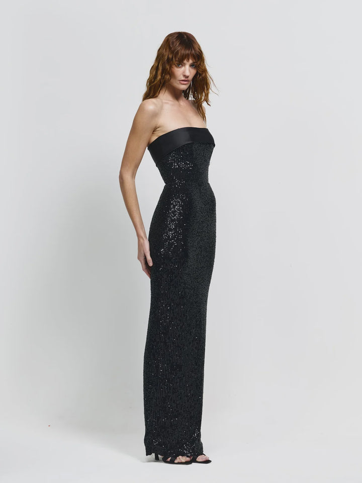 THALIA GOWN - BLACK SEQUIN