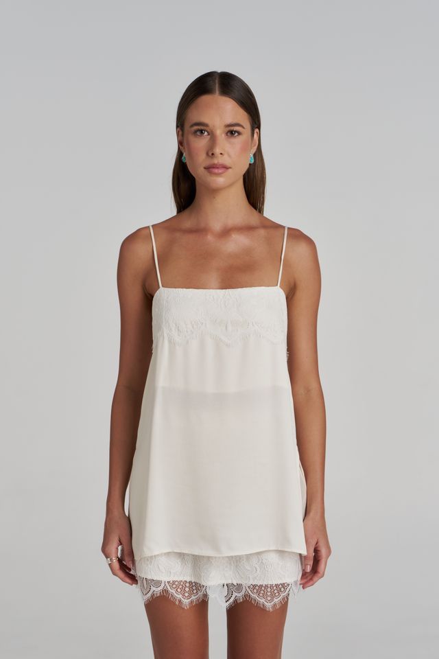 FLORENCE SHIFT TOP - WHITE