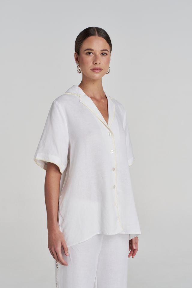 SS ANGLAISE SHIRT - WHITE