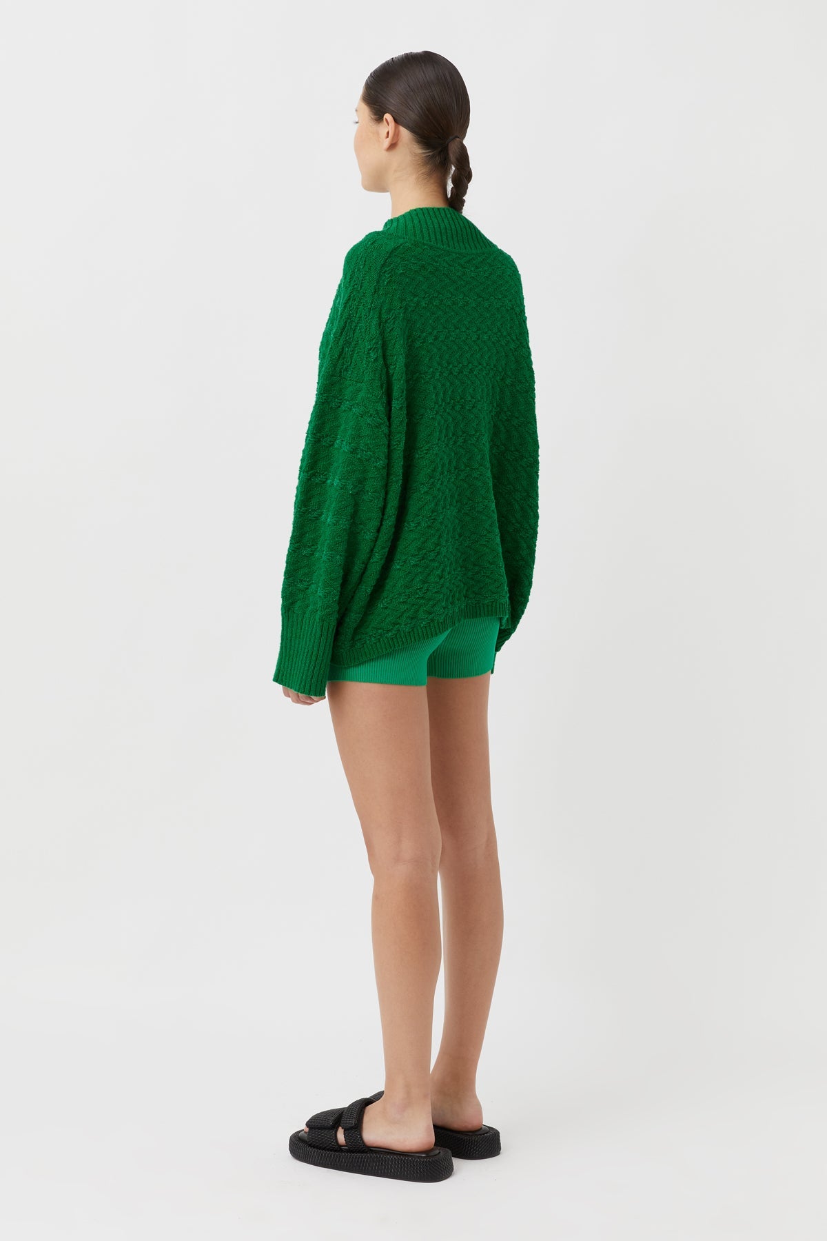 Ainsley Stripe Sweater - Emerald