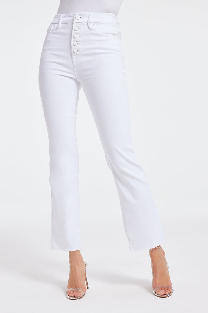 GOOD CURVE STRAIGHT JEANS - WHITE001