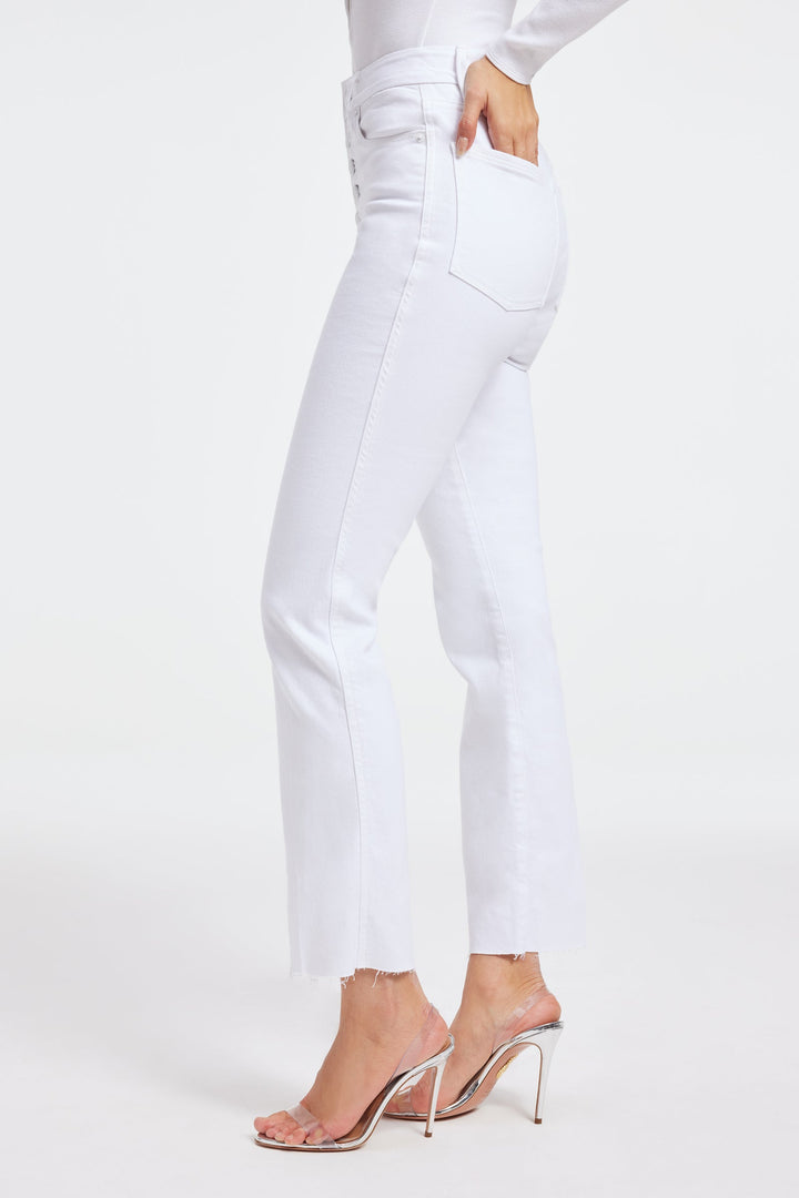 GOOD CURVE STRAIGHT JEANS - WHITE001
