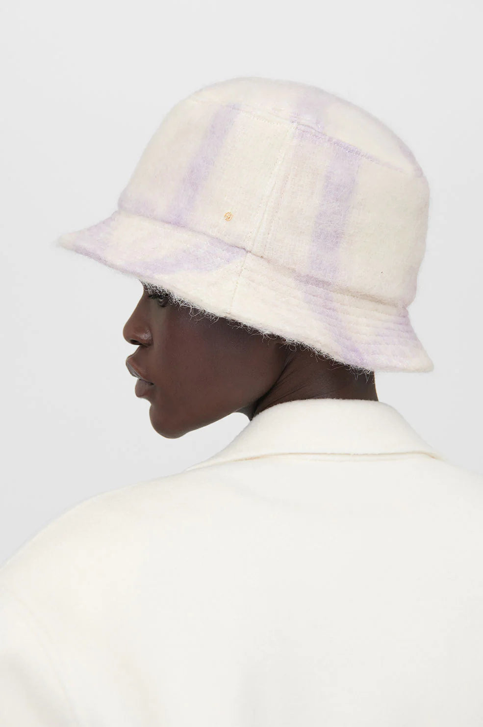 Cami Bucket Hat - Lavender and Cream Check