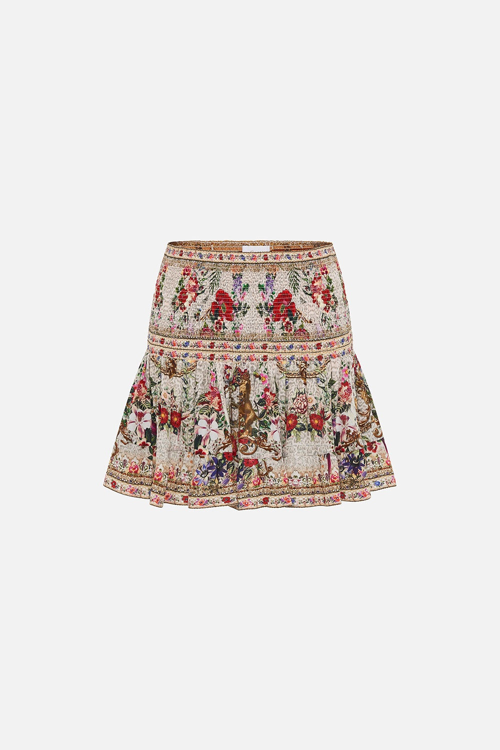 Short Shirred Skirt - Leos Bouquet