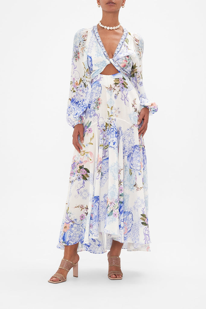 Camilla blouson sleeve deals wrap dress