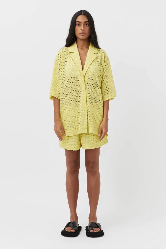Agna Lace Shorts - Pale Lime