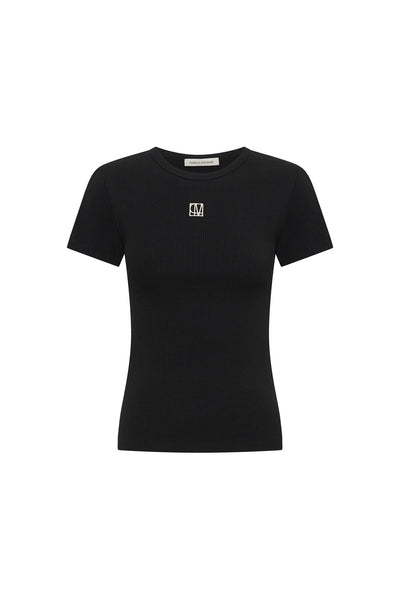 Nora Fitted Tee - Black