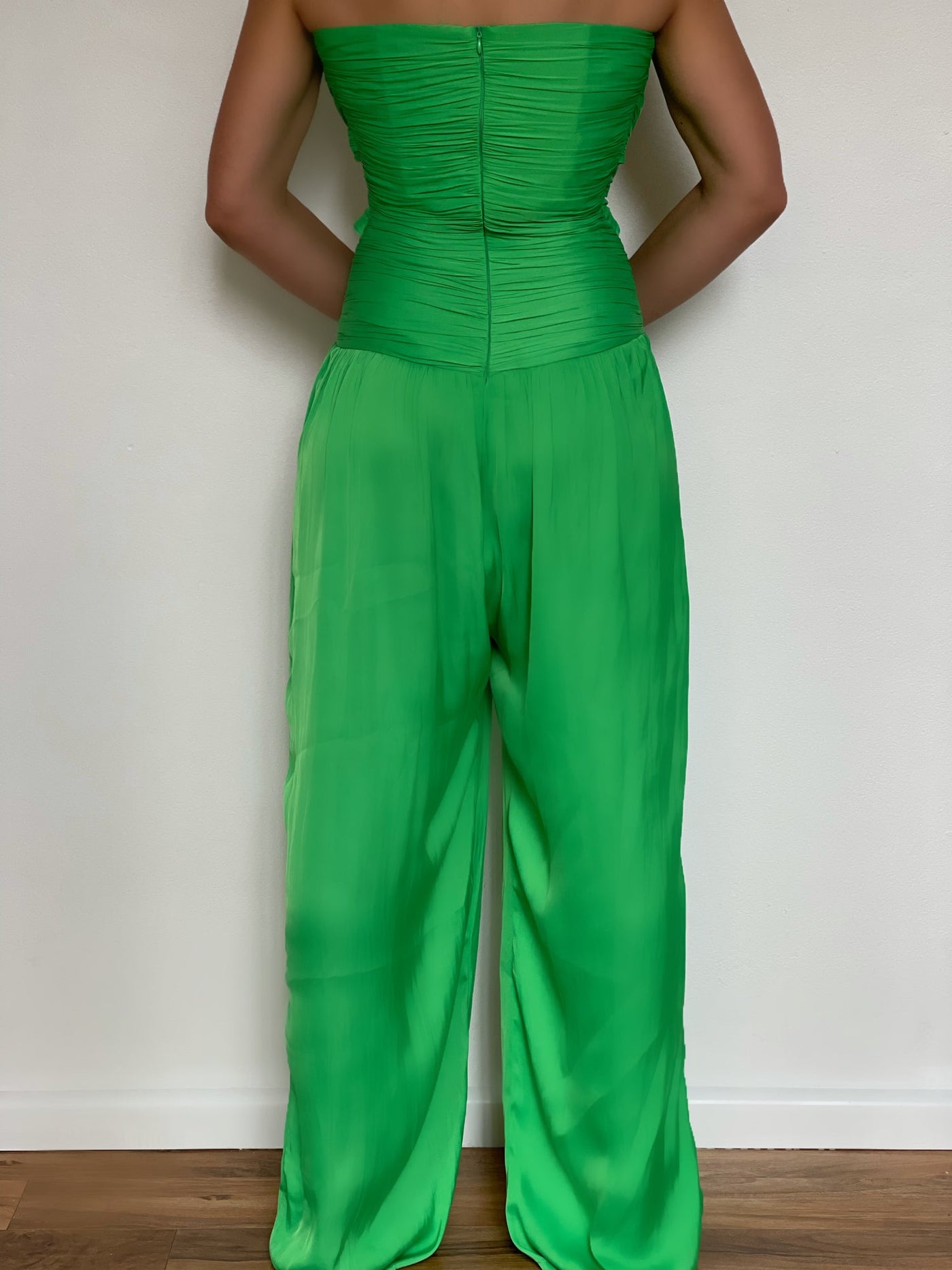 Tri Twist Front Jumpsuit - Emerald