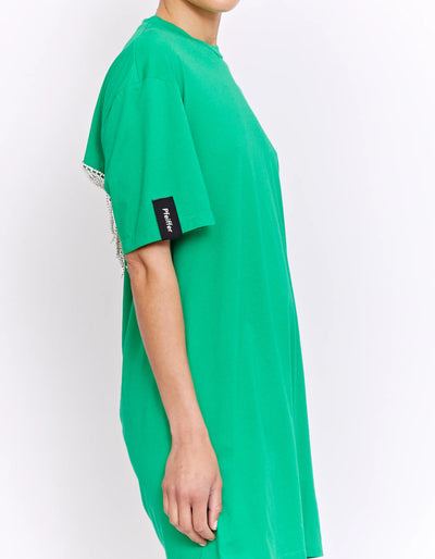 Disco Tee Dress- Moss