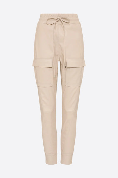 Open Season Stretch Leather Pant - Almond