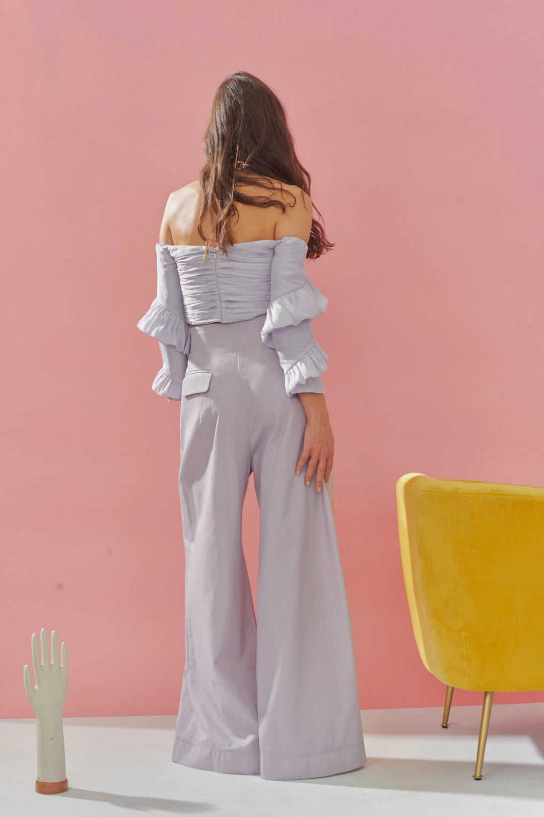 Elle Ruffle Top - Lilac