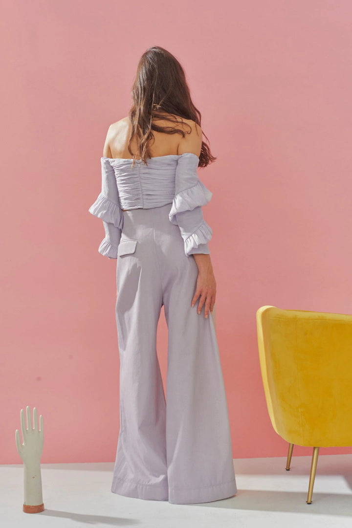 Elle Ruffle Top - Lilac