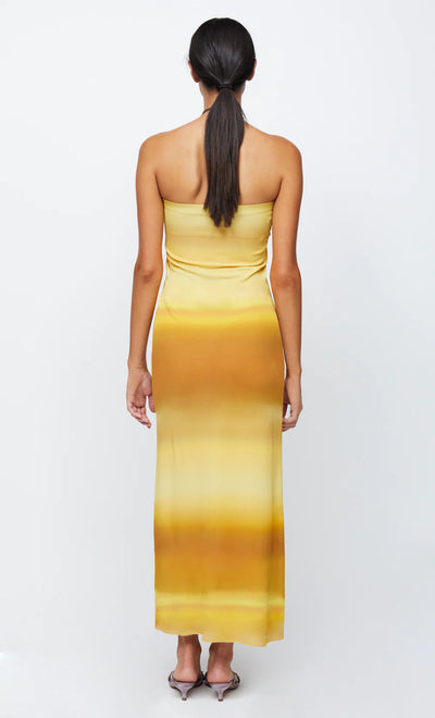Amara Strapless Maxi Dress - Golden Ombre