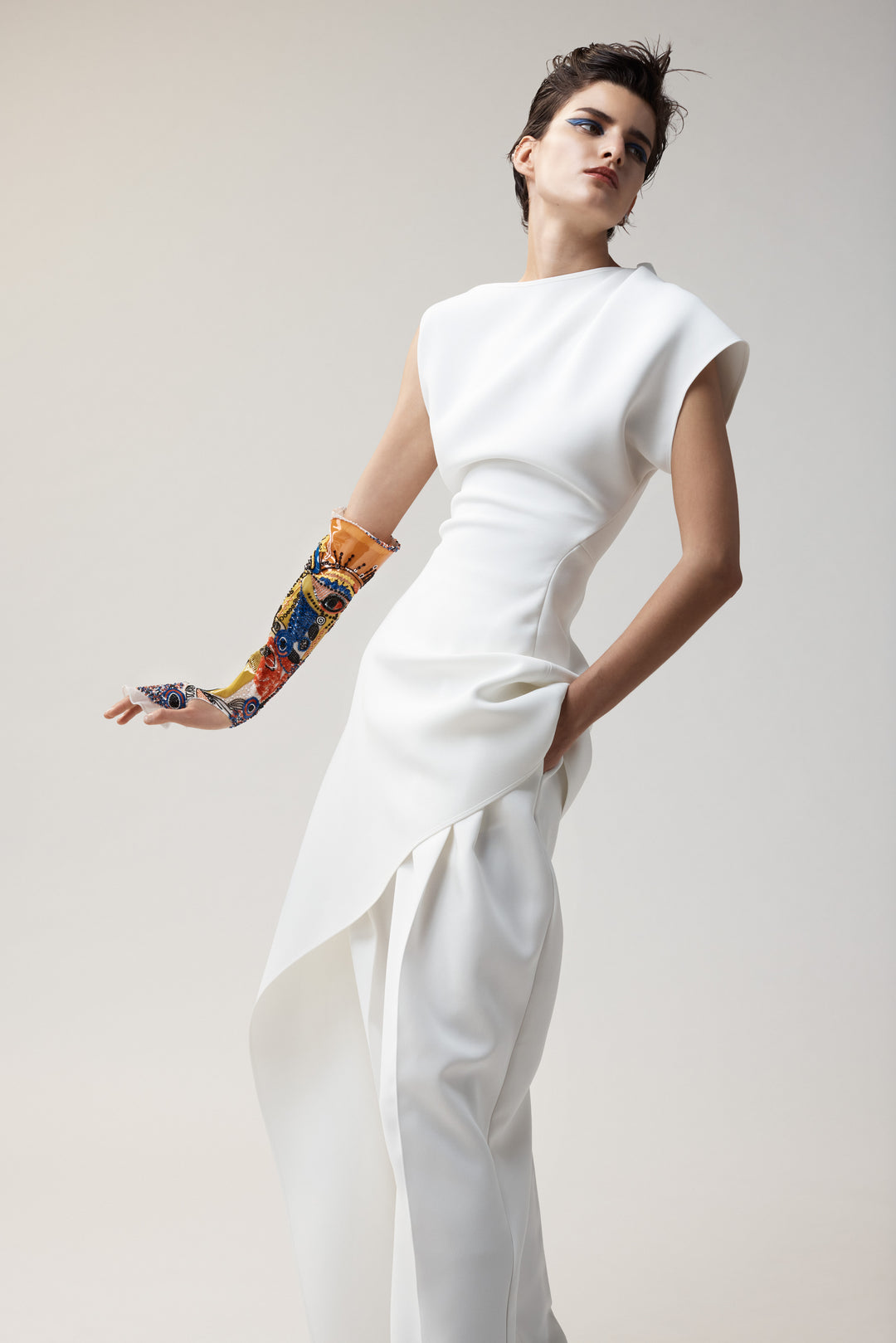 indicative cut away dress Quick Change Chrome Lycra Tear-Away Dress